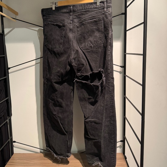 Black High Rise 90s Relaxed Jeans (size 14/32) - Abercrombie & Fitch - Picture 4 of 5